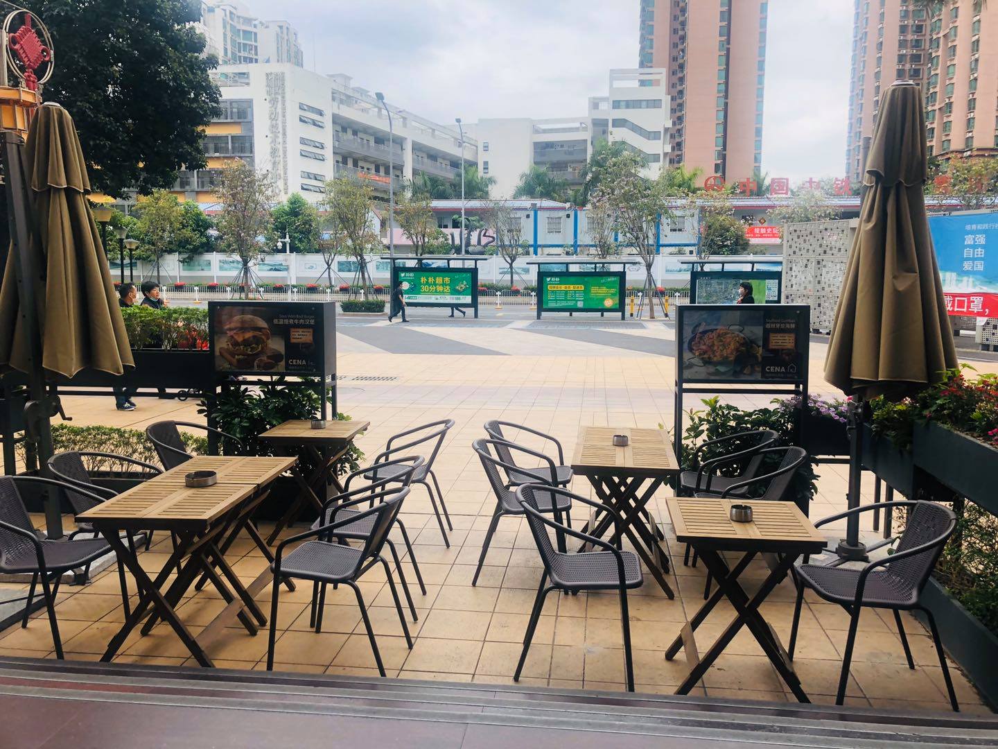 CENA outdoor seating